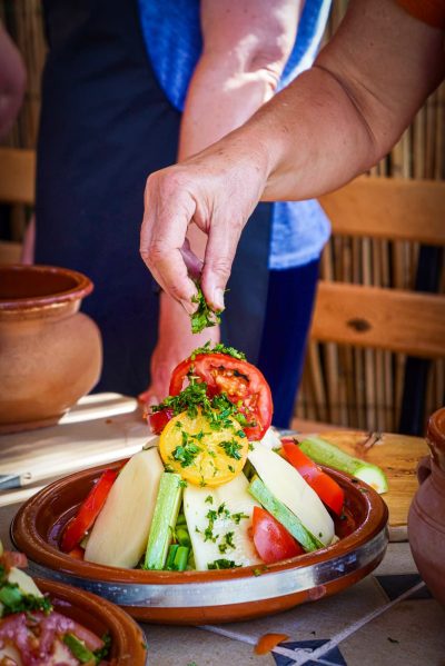 authentic cooking tagine with spices in taghazout bay